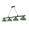 Z-Lite Cordon 4 Light Billiard, Matte Black & Green 2306-4MB-ARG - alternate 1